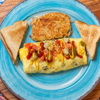 Bacon Cheeseburger Omelette